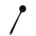 Black silicone back scrubber with long handle